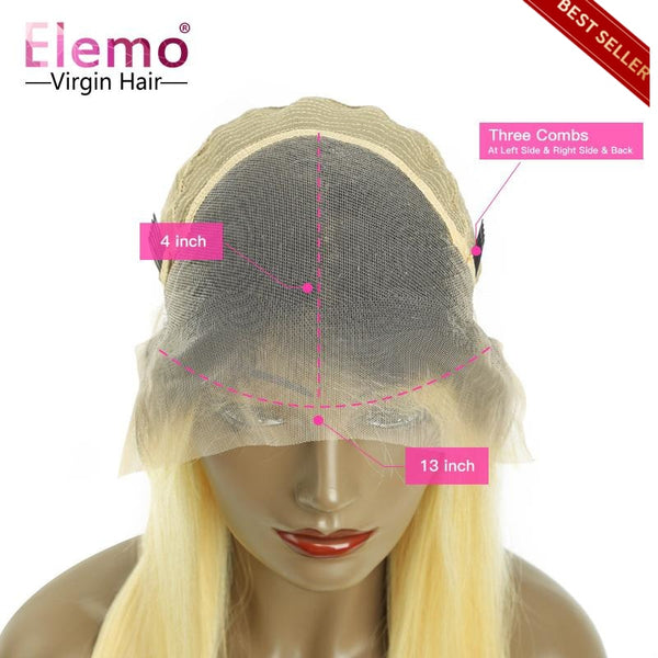 Ombre T1B/613 Lace Front Wigs Human Hair Wig Pre Plucked
