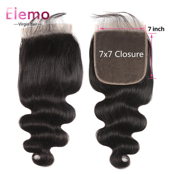 Body Wave 7x7 Closure Free Part Human Hair Lace Closure With Baby Hair