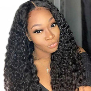 Deep Wave Lace Closure Wigs With Baby Hair
