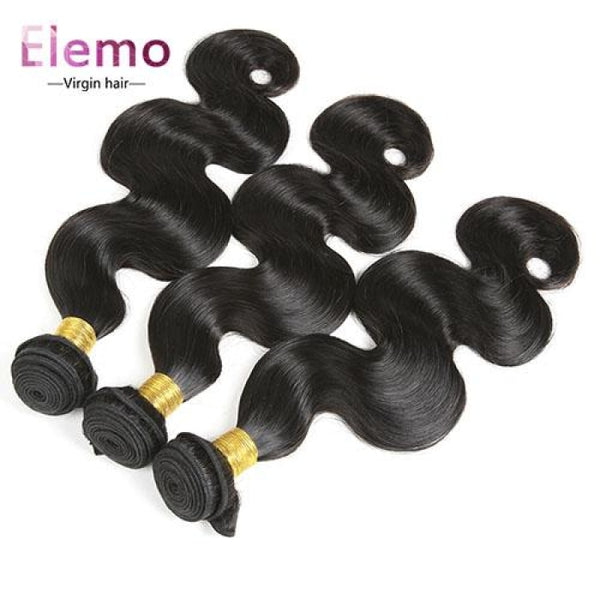 Indian Body Wave 3 Bundles With Lace Frontal Virgin Hair