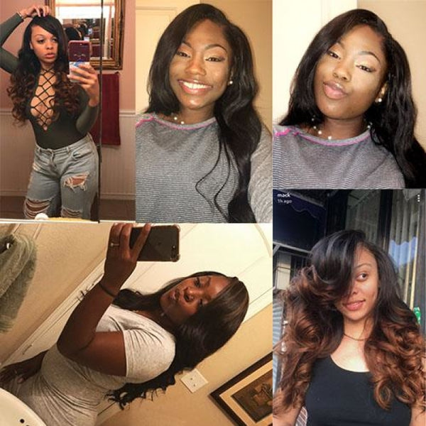 Malaysian Body Wave 3 Bundles With Lace Frontal Virgin Hair