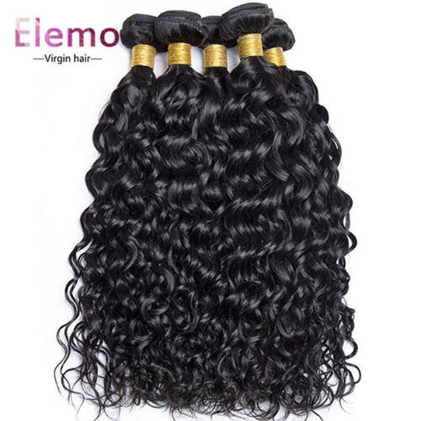 Water Wave 3 Bundles With 360 Lace Frontal Hair Brazilian Virgin