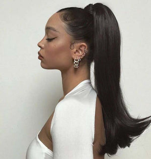 How to Style a Sleek Ponytail Without Damaging Your Curls | Elemo hair