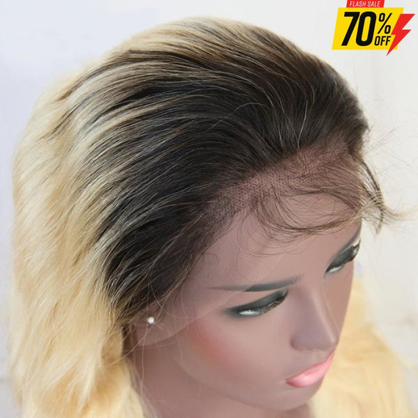 1B / 613 Blonde Body Wave Full Lace Wig
