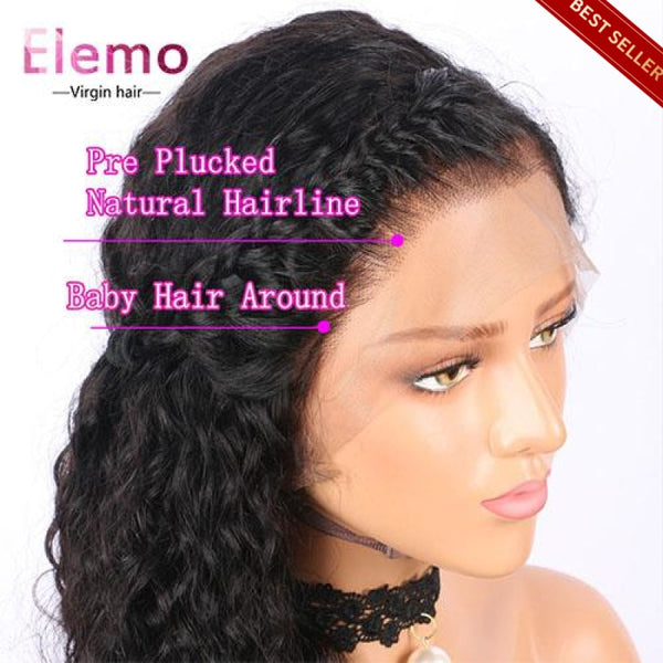 Pre-Plucked Water Wave Lace Front Wig Virgin Hair