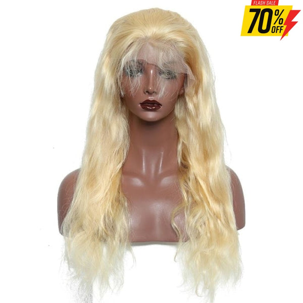 613 Blonde Human Hair Body Wave 360 Frontal Wig