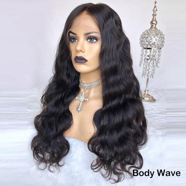 Undetectable Pre-Make Fake Scalp Glueless 13×6 Lace Front Wig Body Wave / 8 Inches