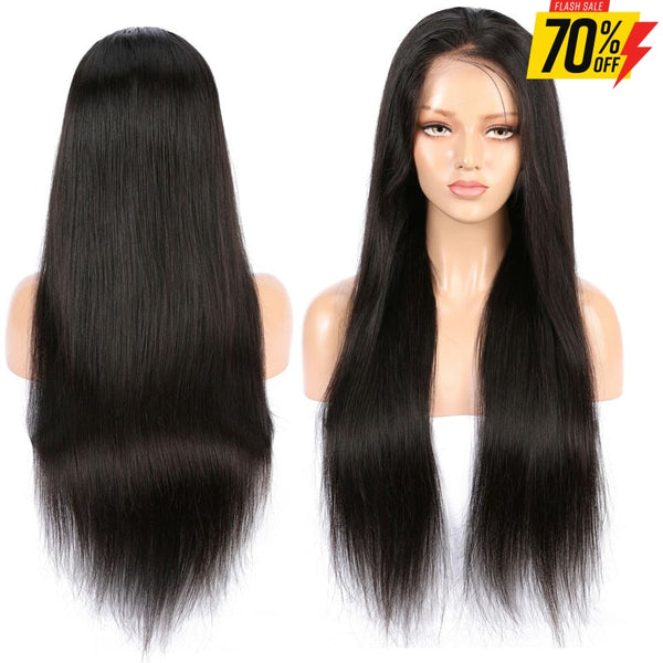 Glueless 200% Density Transparent Straight Lace Front Wigs