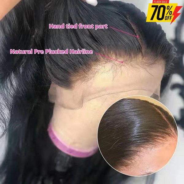 Glueless 200% Density Transparent Straight Lace Front Wigs