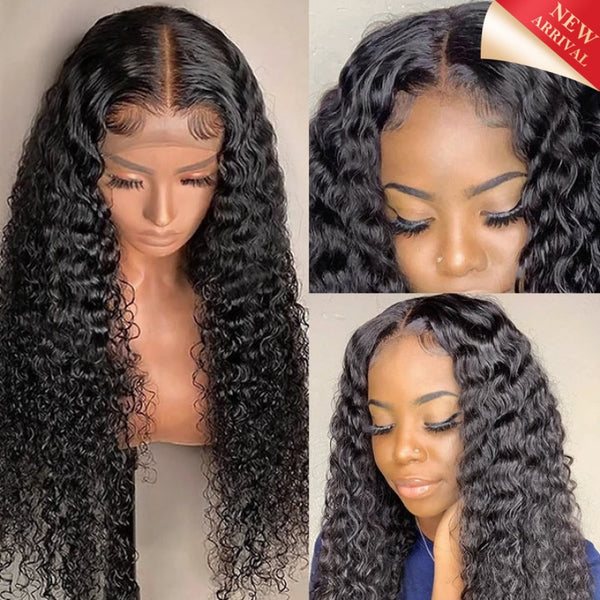 Glueless Lace Pre Plucked Deep Curly 13X4 Hd Front Wig
