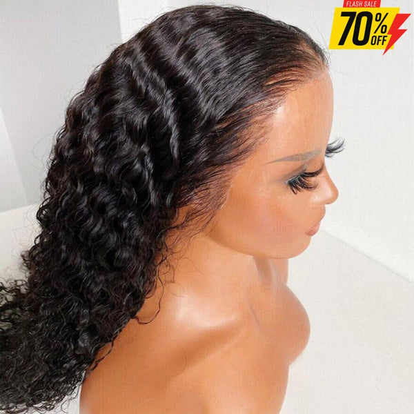 Glueless Pre-Plucked Deep Wave Lace Front Wigs