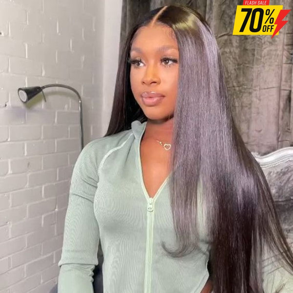 Glueless Straight Lace Front Wigs Human Hair Wig 24 Inches
