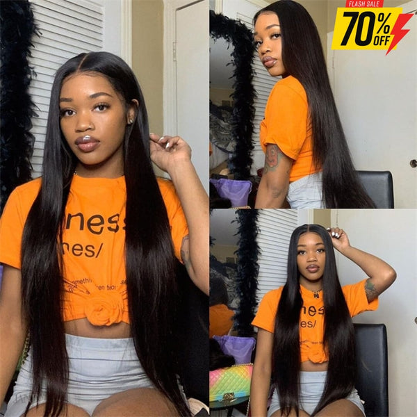 Glueless Straight Lace Front Wigs Human Hair Wig