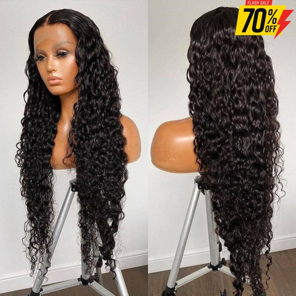 Glueless Water Wave 13X4 Lace Front Wig Pre-Plucked