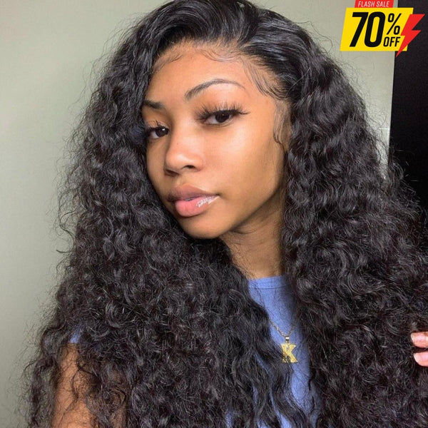 Pre-Plucked Best Grade Deep Wave Full Lace Wig 10 Inches