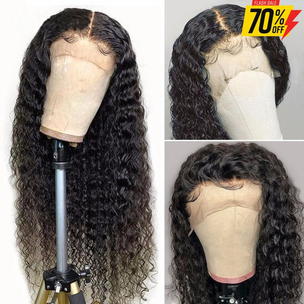 Pre-Plucked Glueless Deep Wave 13X6 Lace Front Wig