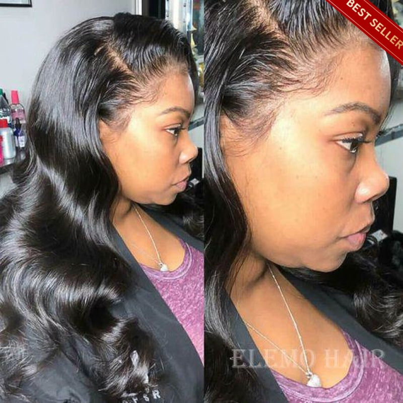 Undetectable Invisible 13x4 HD Lace Pre-Plucked Glueless Lace Front Wi –  Elemo Hair