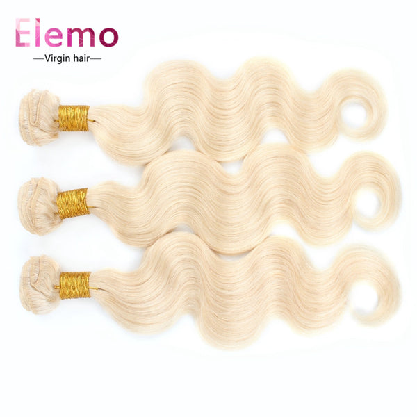 Elemo Human Virgin Hair 613 Blonde Body Wave Bundles