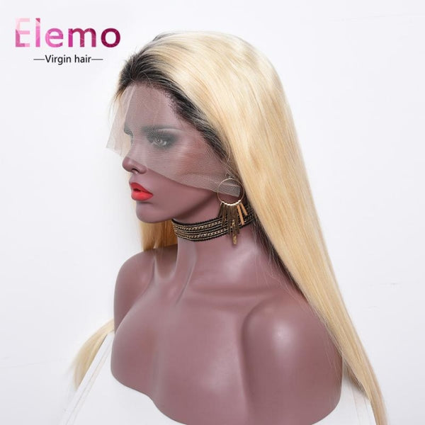 1B / 613 Blonde Straight Hair Full Lace Wig Wigs