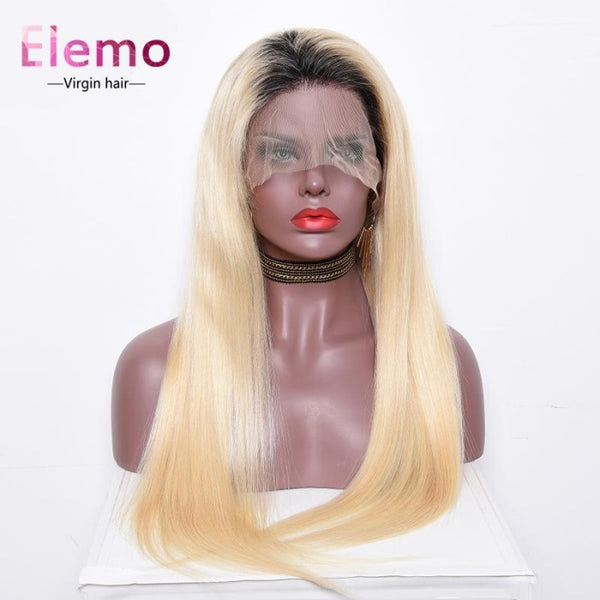 1B / 613 Blonde Straight Hair Full Lace Wig Wigs