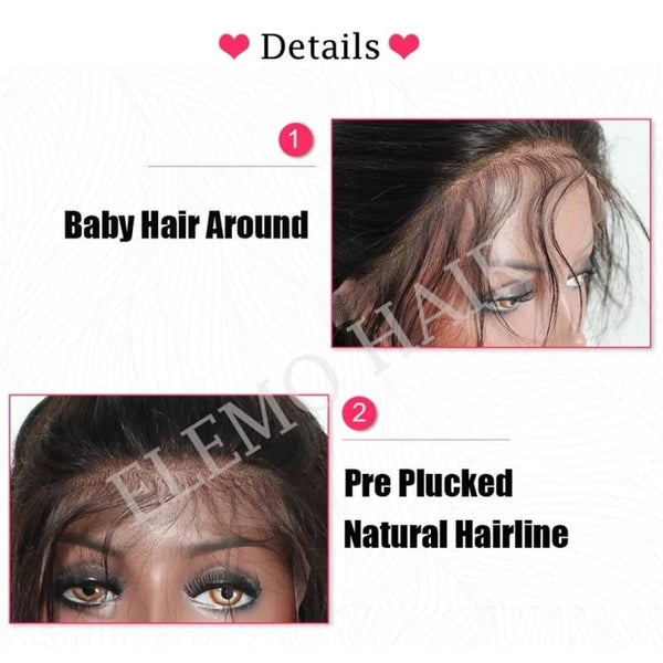 100% Human Hair Body Wave Lace Front Wigs Virgin