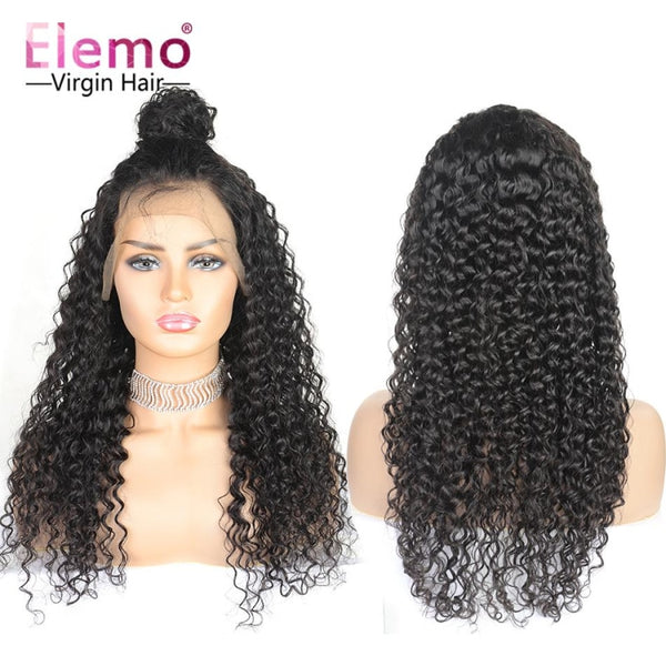 200% deep wave lace front wigs human hair with baby hair pre plucked