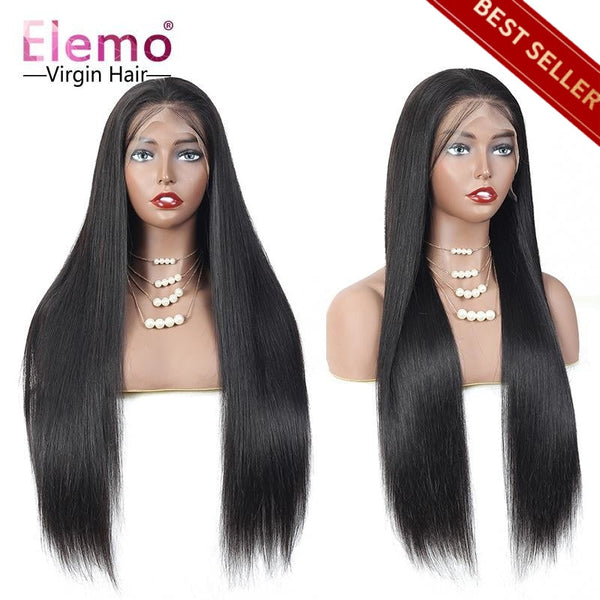 200% Density Straight Lace Front Wigs Pre Plucked Glueless