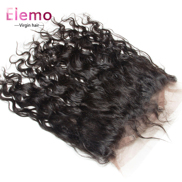 pre plucked water wave human hair 360 frontal