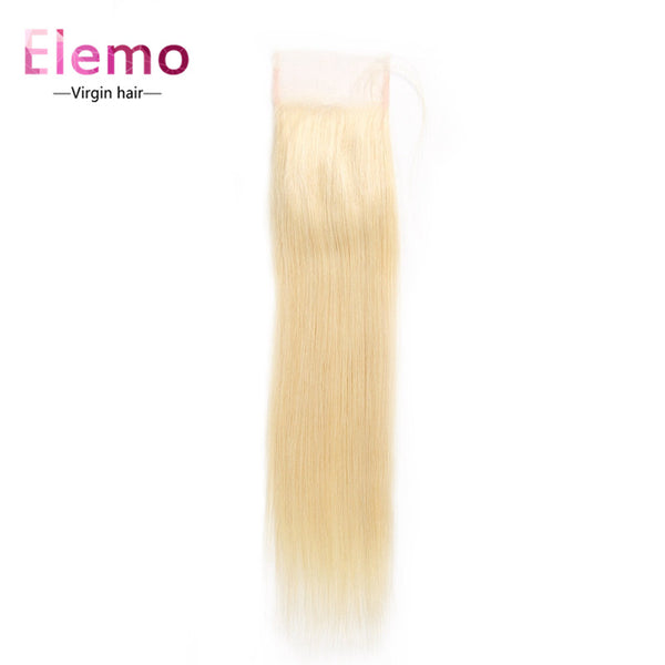 Elemo 613 Blonde Color Straight 4×4 Lace Closure