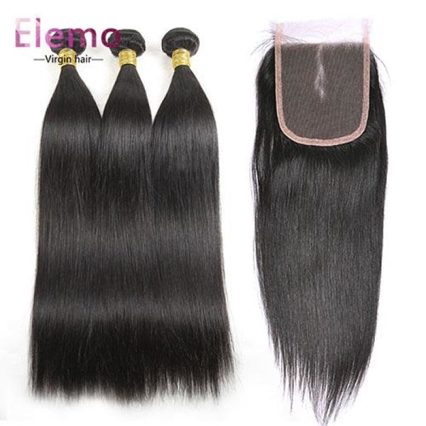 All Textures Peruvian Hair 3 Bundles+Closure Virgin