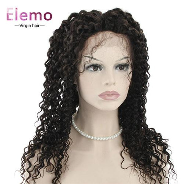 Deep Wave 3 Bundles With 360 Lace Frontal Brazilian Virgin Hair