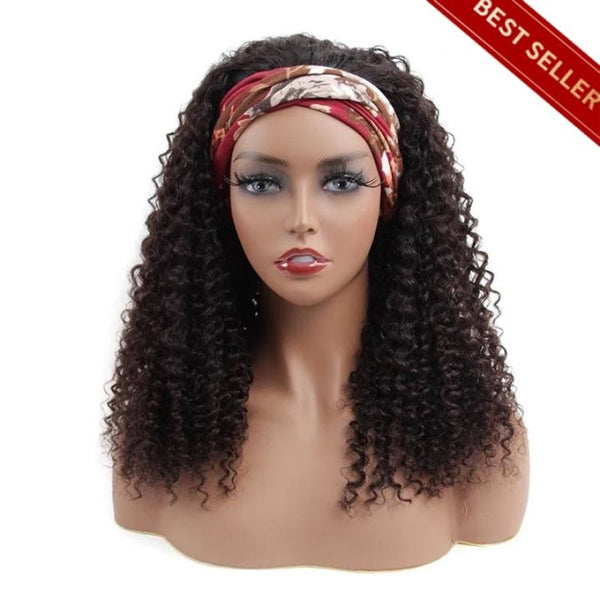 Deep Wave Headband Wigs Human Hair Wig