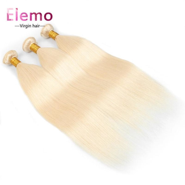 Elemo 613 Blonde Straight 3 Bundles With Closure
