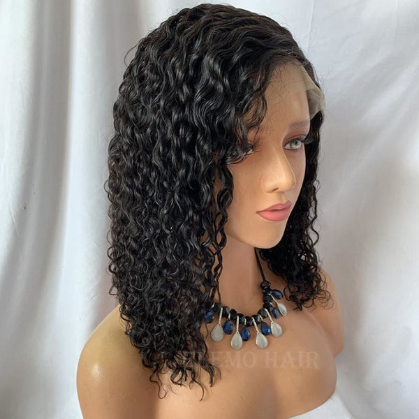 Elemo Hair Short Curly Bob Wig Lace Front Wigs