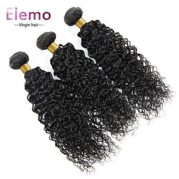 Indian Water Wave 3 Bundles With Lace Frontal Virgin Hair