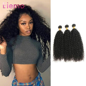 Malaysian Jerry Curly Lace Frontal With 3 Bundles Virgin Hair