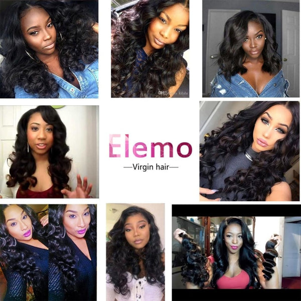 Malaysian Loose Wave Lace Frontal With 3 Bundles Virgin Hair