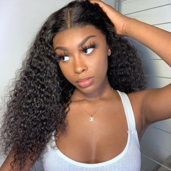 Pre Plucked Deep Wave Front Lace Wigs Glueless Wig