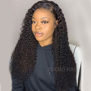 Undetectable Transparent Lace 13X6 Glueless Kinky Curly Front Wig