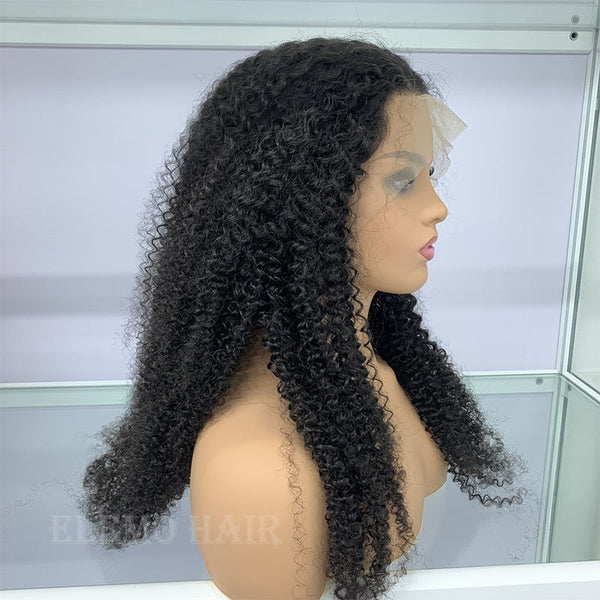 Undetectable Transparent Lace 13X6 Glueless Kinky Curly Front Wig